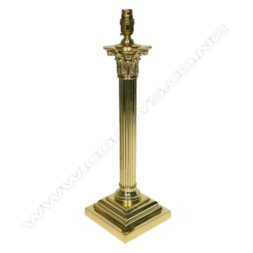 Table lamp, Unidentified manufacturer, brass, England, c.1900, 53.5 x 16.2 x 16.2 Image 1++